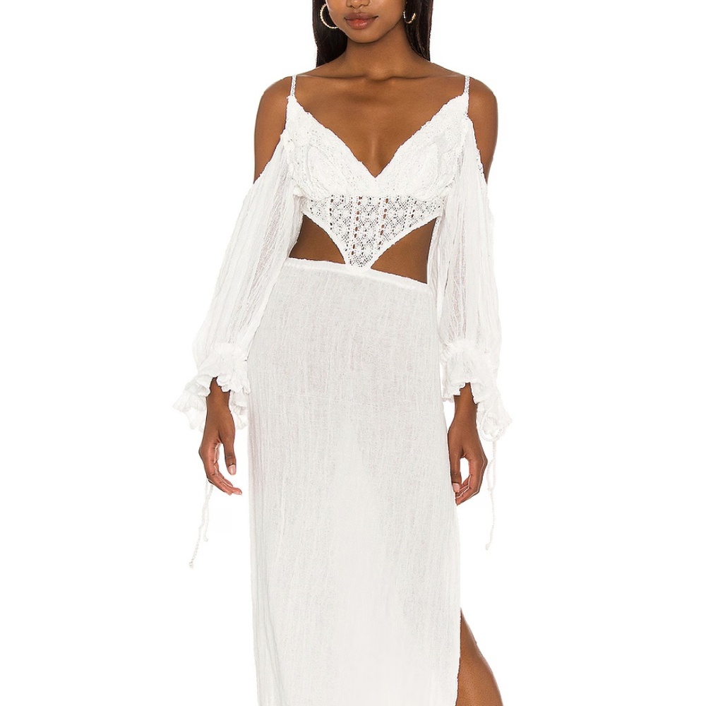 Jen's Pirate Booty Ocotillo Maxi Dress, White, XS